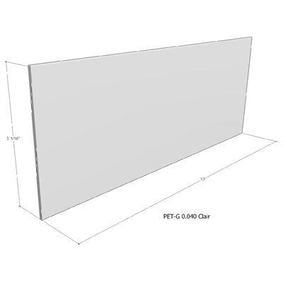 Poster holder 13'' x 5 1 / 16'' petg .040'' folded in half