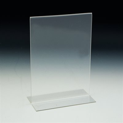 Poster Holder in T with Bottom Slot - Counter Model 4’’ x 6"