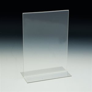 Poster Holder in T with Bottom Slot - Counter Model 5’’ x 7"