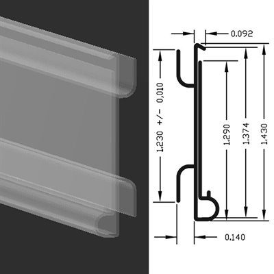 Molding PVC 1,25 x 46''