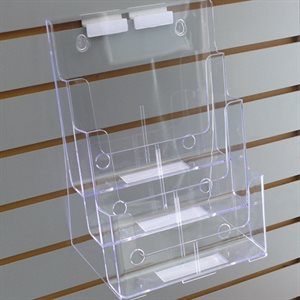 3 Tier Slatwall Brochure Holder for Literature up to 9.25"