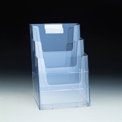 Excelsior Three-Tier Slatwall Brochure Holder 4"