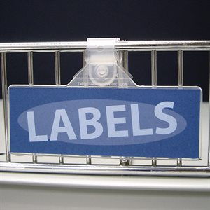 Label Holder 3.5’’ x 1.25" with a Clip 3 / 8"