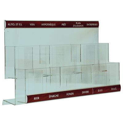 Brochures Display for Storage 12 Sections 2 Rows 27 x 8 x 18