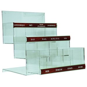 Brochure Display for Storage 12 Sections 3 Rows 24.5" H
