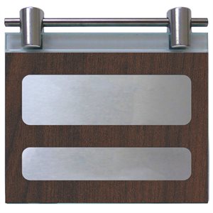 Wall Name Plate PN4 Walnut laminate 6 x 5.75"